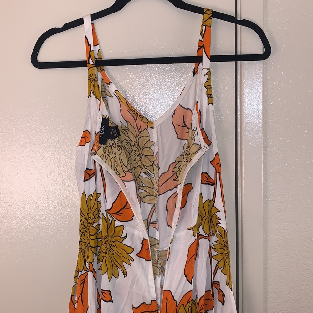Women’s Sunflower Print Jumpsuit with Pockets - Picture 11 of 12